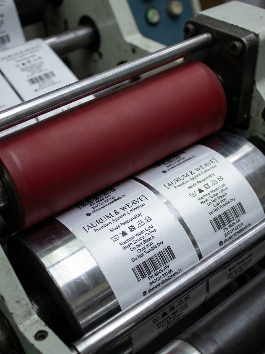 Barcode label roll for retail garment tagging