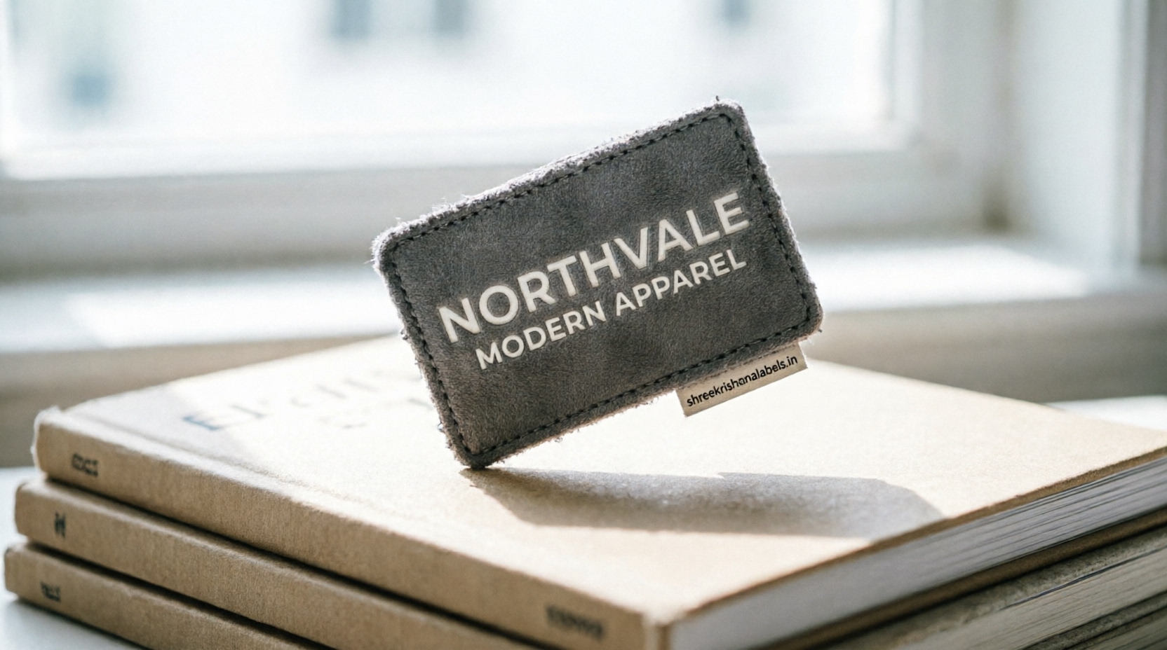 NORTHVALE suede leather patch on fashion book